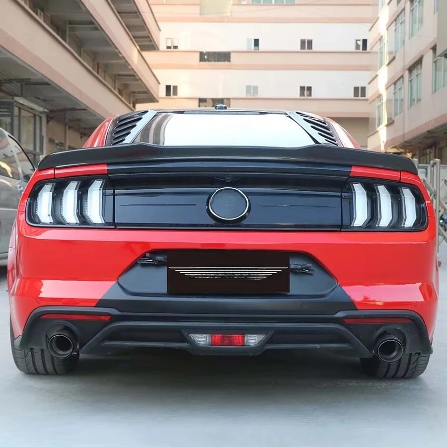 Mustang GT 5.0 2.3T 2015-2023 Carbon Fiber Rear Spoiler with Ducktail Deck Tail Wing Body Kit Accessories